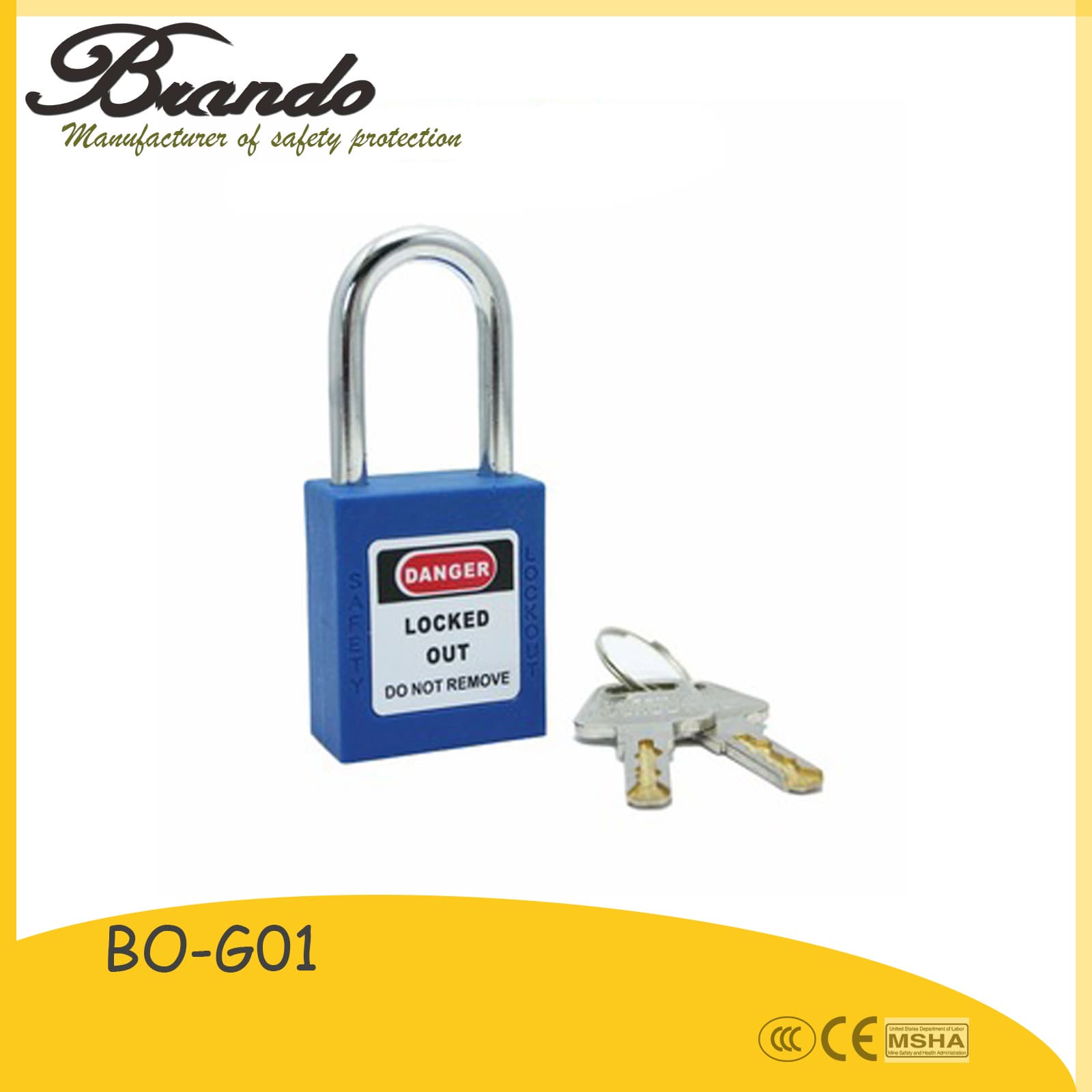 Top Brand Steel Shackle Aluminum Body Padlock With Master